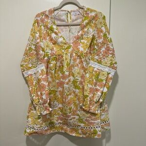 Girl & The Sun Floral Long Sleeve Mini Dress